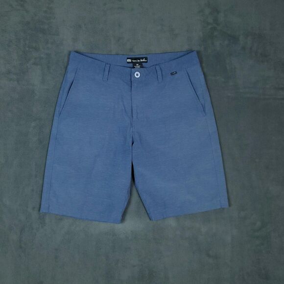Travis Mathew Golf Shorts Mens 32 Blue Performance Stretch Summer Quick Dry - Picture 1 of 8